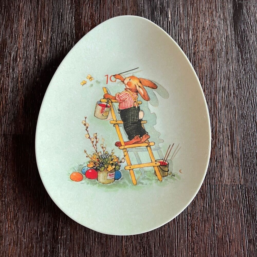 Easter Oval Bunny Plate Peter Rabbit Painting Hard Plastic Nestler World Market